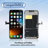 iPhone 13 Pro Max Screen Replacement, 6.7 Inch Incell LCD Touch Screen Digitizer with Full Repair Tool Kit & Tempered Glass, Fits iPhone 13 Pro Max A2484 A2641 A2642 A2643 A2644