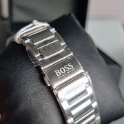 Hugo Boss 1513763 Peak Men's Watch, 44mm Black Stainless Steel Chronograph Wrist Watch for Men
