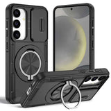 2-in-1 Magnetic Sliding Lens Case, Black for Samsung S24