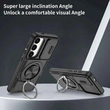 2-in-1 Magnetic Sliding Lens Case, Black for Samsung S24