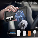 2-in-1 Magnetic Sliding Lens Case, Black for Samsung S24
