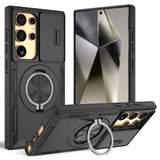 2-in-1 Magnetic Sliding Lens Case, Black for Samsung S24Ultra
