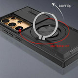 2-in-1 Magnetic Sliding Lens Case, Black for Samsung S24Ultra