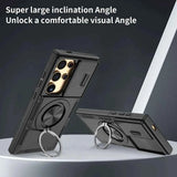 2-in-1 Magnetic Sliding Lens Case, Black for Samsung S24Ultra