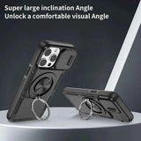 Red Warrior 2-in-1 Magnetic Sliding Lens Case black for iPhone 14 Pro Max