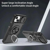 Red Warrior 2-in-1 Magnetic Sliding Lens Case black for iPhone 15