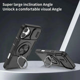 Red Warrior 2-in-1 Magnetic Sliding Lens Case black for iPhone 16 Plus
