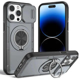 Red Warrior 2-in-1 Magnetic Sliding Lens Case grey for iPhone 14 Pro Max