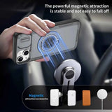 Red Warrior 2-in-1 Magnetic Sliding Lens Case grey for iPhone 15 Plus