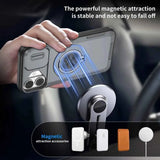 Red Warrior 2-in-1 Magnetic Sliding Lens Case grey for iPhone 16