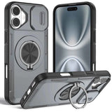 Red Warrior 2-in-1 Magnetic Sliding Lens Case grey for iPhone 17