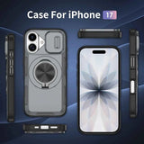 Red Warrior 2-in-1 Magnetic Sliding Lens Case grey for iPhone 17
