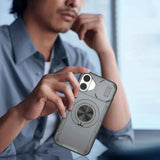 Red Warrior 2-in-1 Magnetic Sliding Lens Case grey for iPhone 17