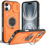 Red Warrior 2-in-1 Magnetic Sliding Lens Case Purple for iPhone 17