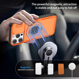 Red Warrior 2-in-1 Magnetic Sliding Lens Case orange for iPhone 14 Pro Max