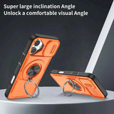 Red Warrior 2-in-1 Magnetic Sliding Lens Case orange for iPhone 16 Plus