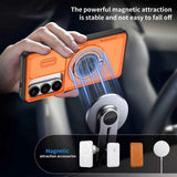 2-in-1 Magnetic Sliding Lens Case, Purple for Samsung S26