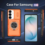 2-in-1 Magnetic Sliding Lens Case, Purple for Samsung S26