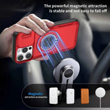 Red Warrior 2-in-1 Magnetic Sliding Lens Case Red for iPhone 14 Pro Max