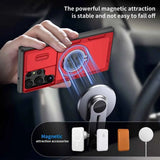 2-in-1 Magnetic Sliding Lens Case, Red for Samsung S23Ultra