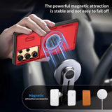 2-in-1 Magnetic Sliding Lens Case, Red for Samsung S25Ultra