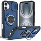 Red Warrior 2-in-1 Magnetic Sliding Lens Case blue for iPhone 16