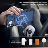 Red Warrior 2-in-1 Magnetic Sliding Lens Case blue for iPhone 17