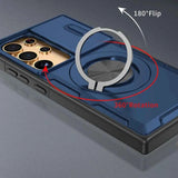 2-in-1 Magnetic Sliding Lens Case, Blue for  Samsung S25Ultra