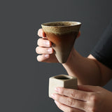 200mL Japanese Pottery Mug Coffee Mug Latte Cup with Base Ceramic Mug