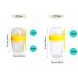 Double Breakfast Cup Oatmeal Cup with Lid Poons Forks for Business People