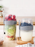 Double Breakfast Cup Oatmeal Cup with Lid Poons Forks for Business People