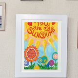 Children's Art Wooden Frame Photo Frame Decorative Photo Frame Kids Art Frames
