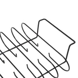 Rib Rack Iron Roasting Stand for Smoking and Grilling Holds Up to 4 Ribs for Outdoor BBQ Accessories