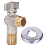 G1/2 Thread Brass Triangle Valve Large Flow Cold Hot Water Angle Stop Valve for Kitchen Bathroom Red