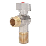 G1/2 Thread Brass Triangle Valve Large Flow Cold Hot Water Angle Stop Valve for Kitchen Bathroom Red