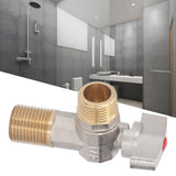 G1/2 Thread Brass Triangle Valve Large Flow Cold Hot Water Angle Stop Valve for Kitchen Bathroom Red