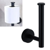 Paper Towel Holder Stainless Steel Black Matte Cylindrical Paper Towel Hanging Shelf for Home