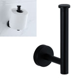 Paper Towel Holder Stainless Steel Black Matte Cylindrical Paper Towel Hanging Shelf for Home