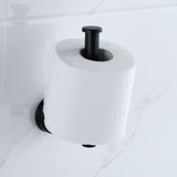 Paper Towel Holder Stainless Steel Black Matte Cylindrical Paper Towel Hanging Shelf for Home