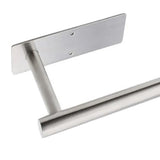 Paper Towel Holder 304 Stainless Steel Space Saving Decorative Practical Waterproof Hanging Paper Towels Rolls Holder for Home Quadrate Bottom Long Silvery
