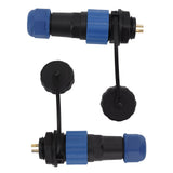 2Pcs SD16 IP68 Waterproof Aviation Connector SD16 Female Plug Male Socket G3/8 Thread SD16 2Pin Rear Nut