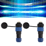 2Pcs SD16 IP68 Waterproof Aviation Connector SD16 Female Plug Male Socket G3/8 Thread SD16 2Pin Rear Nut