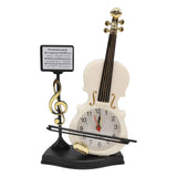 Violin Alarm Clock Unique Appearance Innovative Alarm Clock for Home Living Room Desktop Decoration Gifts 2165B(height 21CM)