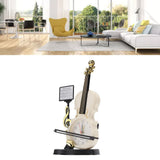 Violin Alarm Clock Unique Appearance Innovative Alarm Clock for Home Living Room Desktop Decoration Gifts 2165B(height 21CM)