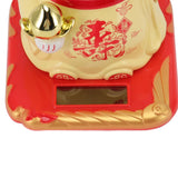 Lucky Waving Cat Light Induction Plastic Chinese Welcome Cat Ornament for Home Cars Yellow
