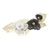 Nordic Luxury Wall Metal Pendant Innovative Iron Wall Flower Decoration Home Living Room Wall Decoration Black White