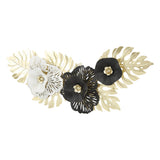 Nordic Luxury Wall Metal Pendant Innovative Iron Wall Flower Decoration Home Living Room Wall Decoration Black White