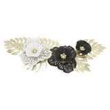 Nordic Luxury Wall Metal Pendant Innovative Iron Wall Flower Decoration Home Living Room Wall Decoration Black White