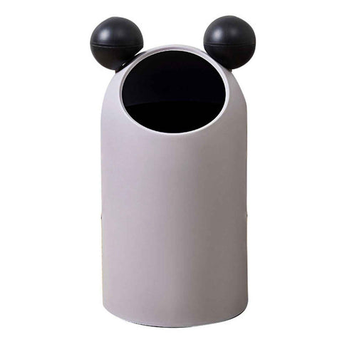 Trash Can Inclined Opening Large Capacity Modern Look Thickened Garbage Bin for Kitchen Bathroom Office Living Room Gray