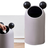 Trash Can Inclined Opening Large Capacity Modern Look Thickened Garbage Bin for Kitchen Bathroom Office Living Room Gray